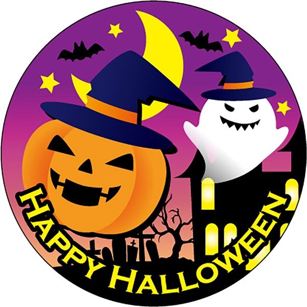 ササガワ 食品表示ラベル シール Happy　Halloween 41-10786 1冊（300枚入）（取寄品）