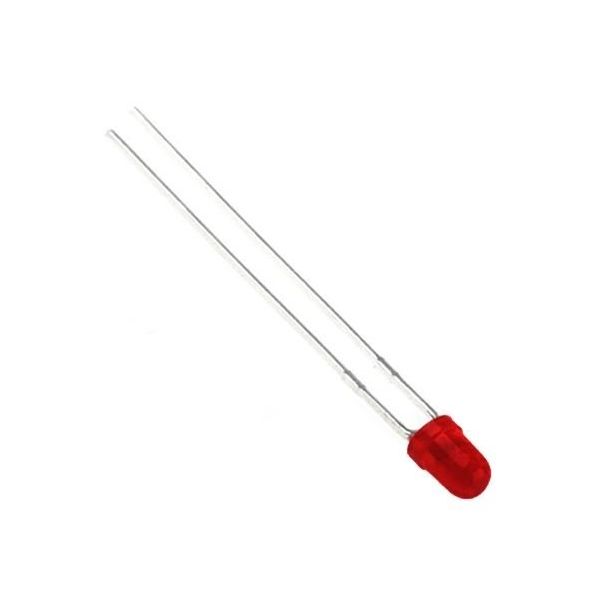 LED， 赤， スルーホール実装， 3 mm 砲弾型 (Tー1)， Lー7104ID