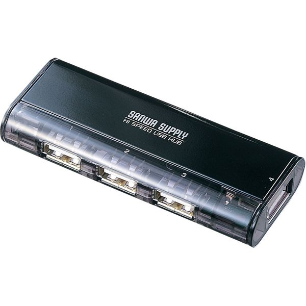 USBハブ　USB2.0　USB2.0×4　USBポート　USB-HUB226GBKN　サンワサプライ　1個（直送品）
