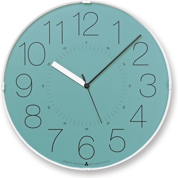 タカタレムノス Lemnos 掛け時計 カラ 直径320×奥行50ｍｍ ブルー AWA21-01 BL 1個（取寄品）