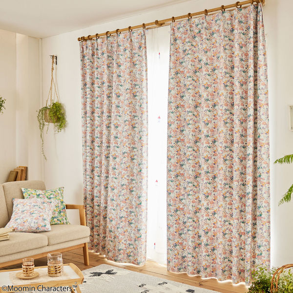スミノエ MOOMIN セミオーダー カーテン コバナドレープ 2500×1950mm ピンク １セット(2枚入)（直送品） 28,057円