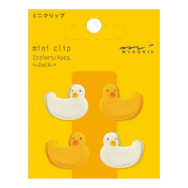 デザインフィル ミニクリップ アヒル柄 43309006 3個（直送品