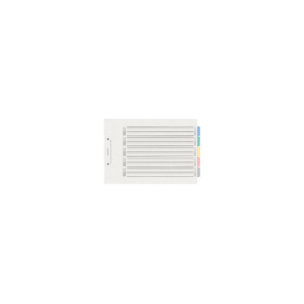 コクヨ カラー仕切カードPP（ファイル用）A4横 2穴 5 シキ-P25 1セット（10組）