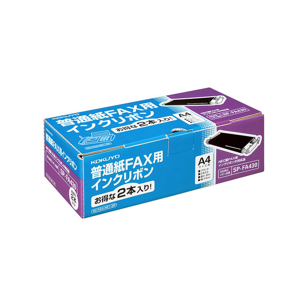 ファクシミリ用インクリボン 2本入 RC-FAX-NE1-2P 57443218 1セット(4個：2個×2箱)（直送品） - アスクル