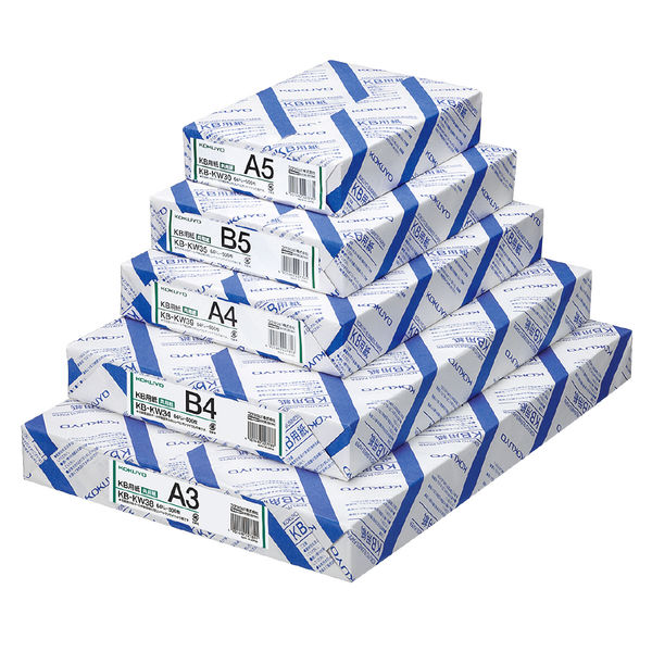 コクヨ KB用紙（ホワイト） A4 白色度80％ 500枚 KB-KW39 1セット（1500枚：500枚入×3包）