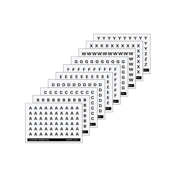 コクヨ（KOKUYO） アルファベットシール（管理表示） P～T 5種各60片 L-FCA-4 1セット（3パック入）（直送品）