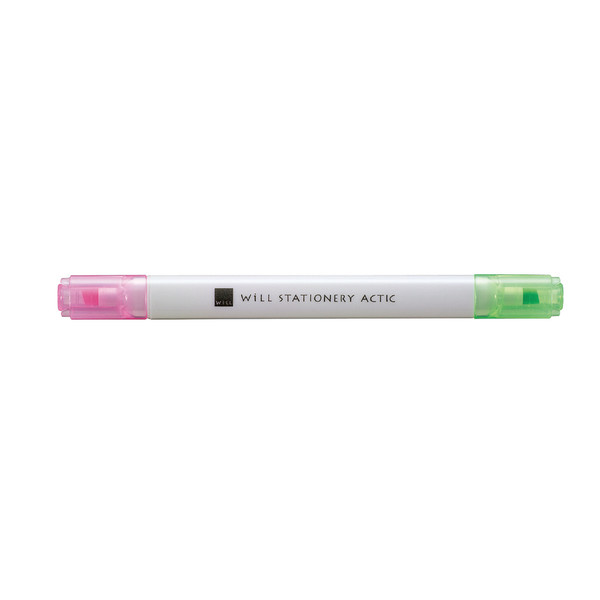 コクヨ（KOKUYO） WiLL ACTIC 蛍光マーカー （2色ツイン） ピンク/ライトグリーン F-WPM104-1 1セット（20本入）（直送品）