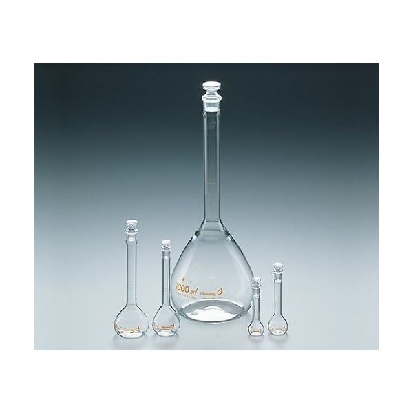 アズワン メスフラスコ 白 50mL <透明摺>mL 英語版校正証明書付 CL2030-06-11 1個 61-0058-43-56（直送品）