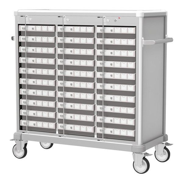 アズワン 与薬カート30床用(与薬トレー付) MC-L3DC30P-8 1台 8-570-01（直送品）