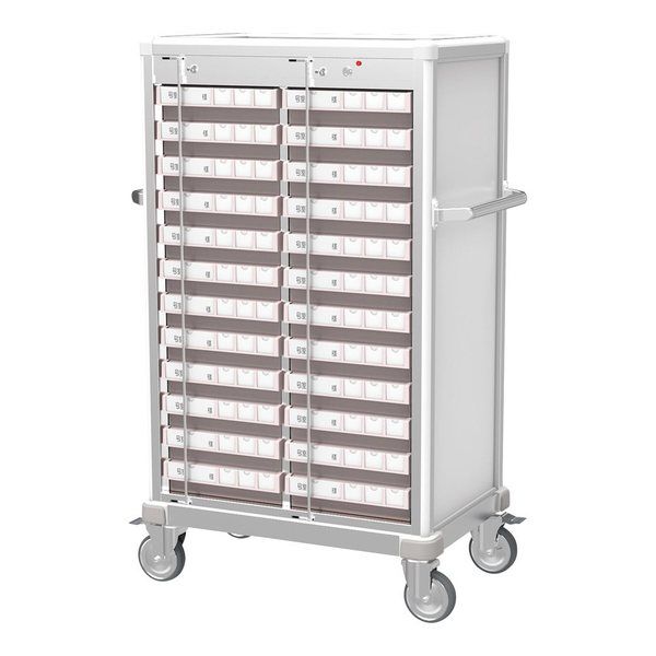 アズワン 与薬カート24床用(与薬トレー付) MC-L2DC24P-8 1台 8-571-01（直送品）