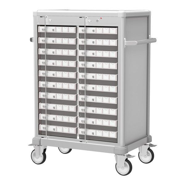 アズワン 与薬カート20床用(与薬トレー付) MC-L2DC20P-8 1台 8-572-01（直送品）