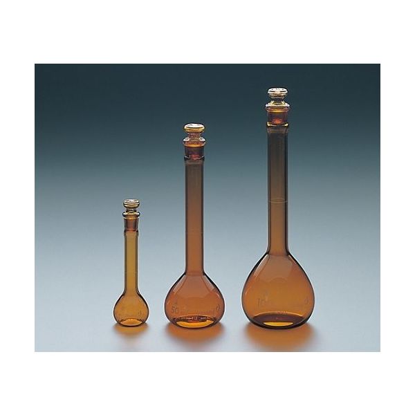 アズワン メスフラスコ 茶 2000mL <透明摺>mL 英語版校正証明書付 CL2031-11-11 1個 61-0058-85-56（直送品）