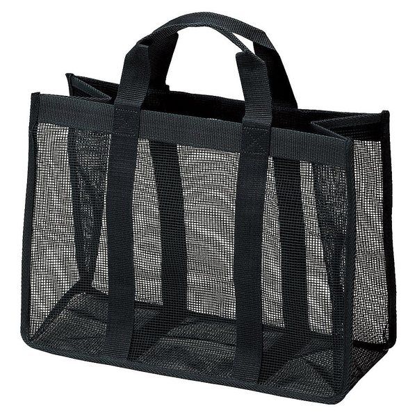 遠藤商事 メッシュバッグ JWMG ブラック 62-6297-68 1個（直送品）