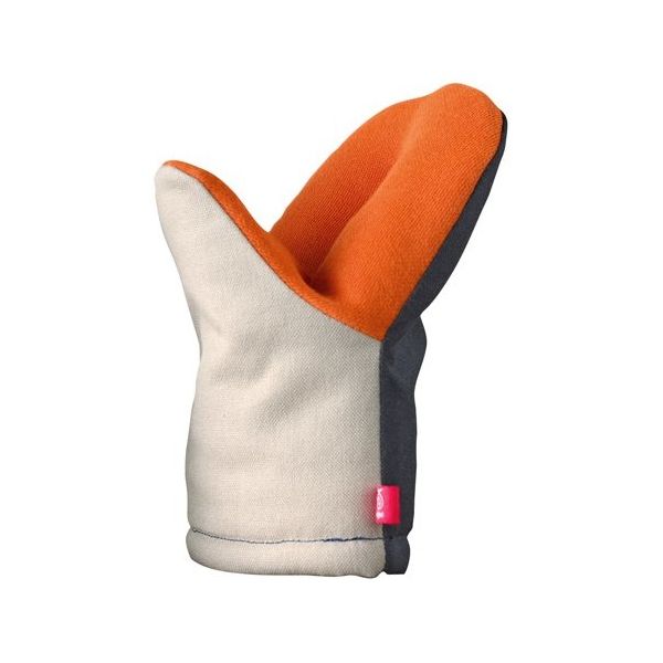 オークス グッとつかめる耐熱ミトン ベージュ/ネイビー LS1562 1個 67-5195-38（直送品）