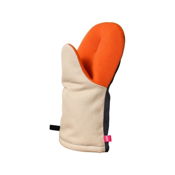 オークス グッとつかめる耐熱ミトン大 2個組 ベージュ/ネイビー LS1603 1セット(2個組) 67-5195-56（直送品）