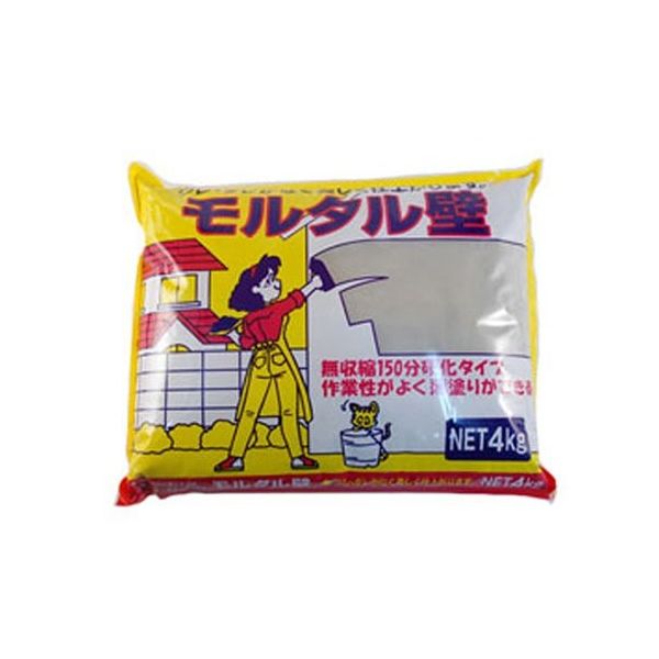 家庭化学工業 無収縮モルタル壁 4kg 209779 1個 63-1865-95（直送品）