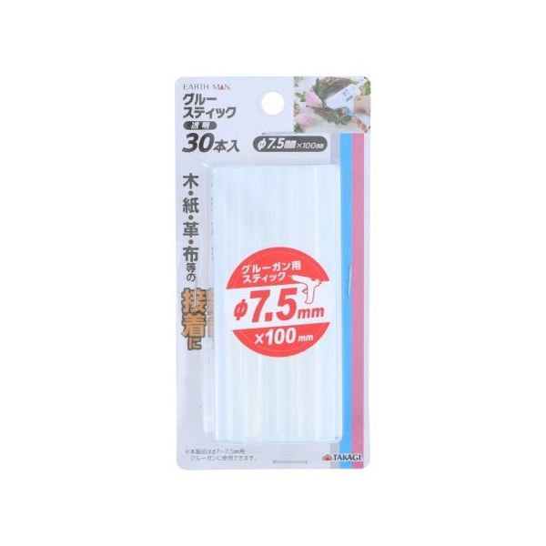 高儀 EM グルースティック7.5φ 透明 30本入 1162392 1セット(30本) 63-7085-44（直送品）