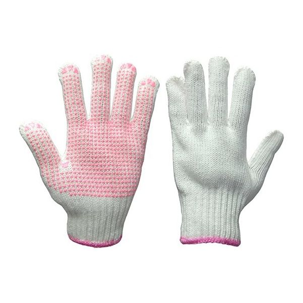 富士手袋工業 レディすべり止手袋 女性用すべり止軍手 白 5双入×10袋 72 1箱(50双) 62-6085-32（直送品）