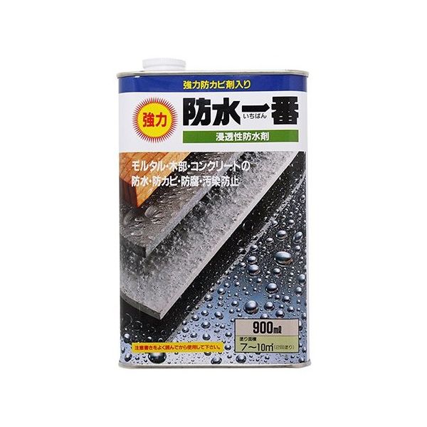 アズワン 日本特殊塗料 nittoku 強力 防水一番 透明 900mL 63-7940-42 1缶（直送品）