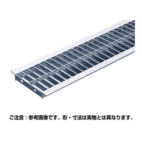 奥岡製作所 溝蓋グレーチング 並目プレーンタイプ U字溝用 2t以下 240×995×25mm OKU 25-25 1枚（直送品） - アスクル