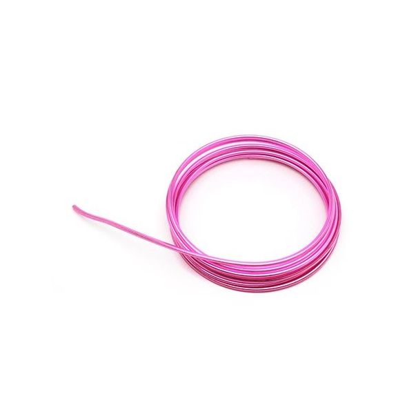 日本化線 デザインワイヤー 自遊自在 wire COLOR メタリックピンク 3.2φmm×3m 63-7939-96 1巻（直送品）