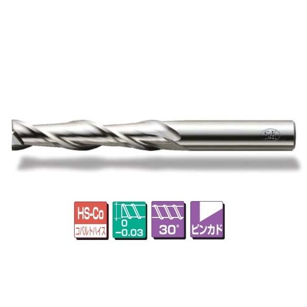 三興製作所 2枚刃ロング刃エンドミル LVS2T 14X60 1本（直送品）