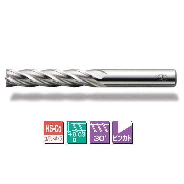 三興製作所 4枚刃ロング刃エンドミル LVS4T 37X80 1本(直送品)