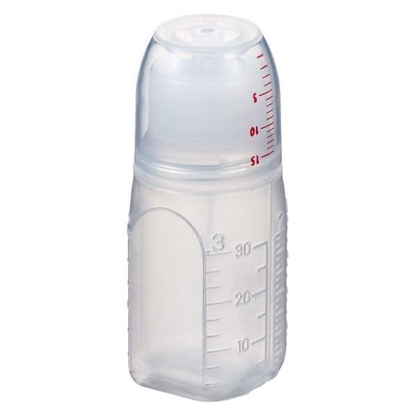 エムアイケミカル 投薬瓶ハイオール 30mL 凸凹目盛り（滅菌済）赤線目盛り薬杯付  24809705 30CC（15本入x22袋） 1箱（直送品）