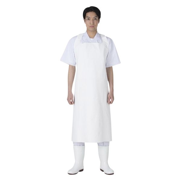 ジンナイ ウレタン打抜エプロン M 25219801 940(M)シロ 1枚（直送品）