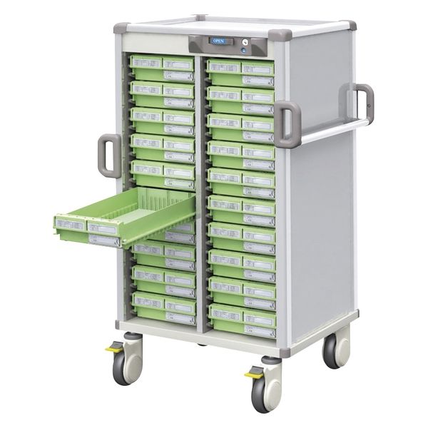 河淳 Nカート与薬ロング 2列10段 25226800KAWAJUN MCR377HT(ホワイト) 1台 25226800（直送品）