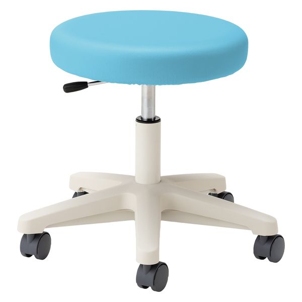 マツヨシ ナースチェア(背なし) 背なし 25256601 ライトブルー MY-N3245R 1台（直送品）