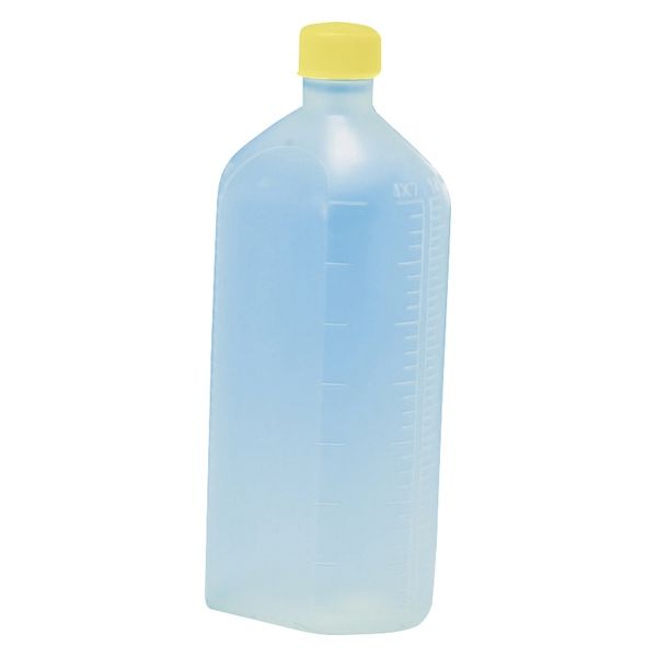 サンケミカル サンケミ 1型投薬瓶 500mL 凸凹目盛り 25282606 キャップ色：黄 10008（500CC）50ホン 1箱（50入）（直送品）