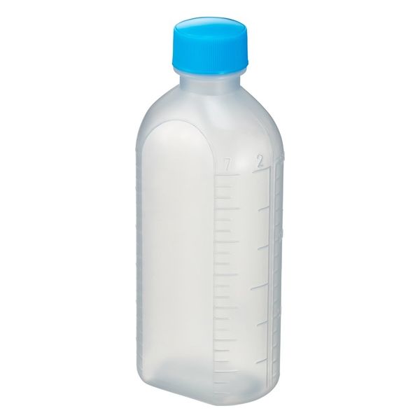 エムアイケミカル 投薬瓶PPB 150mL 凸凹目盛り（滅菌済）少数包装 08285029 キャップ色:青 150CC（5本入り）1箱（直送品）