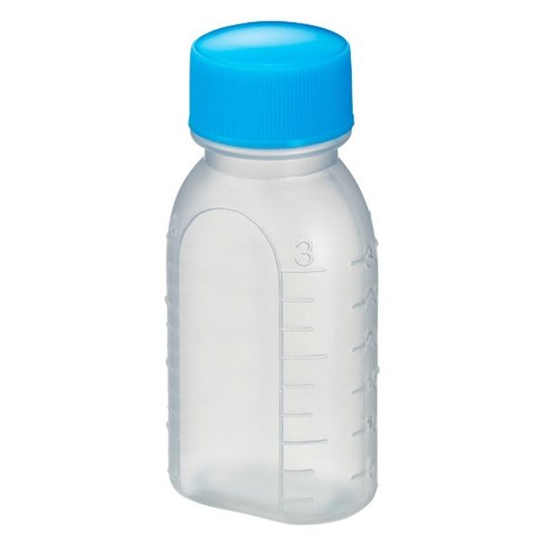 エムアイケミカル 投薬瓶PPB 30mL 凸凹目盛り（滅菌済）少数包装 08285026 キャップ色:青 30CC（20本入り）1箱（直送品）