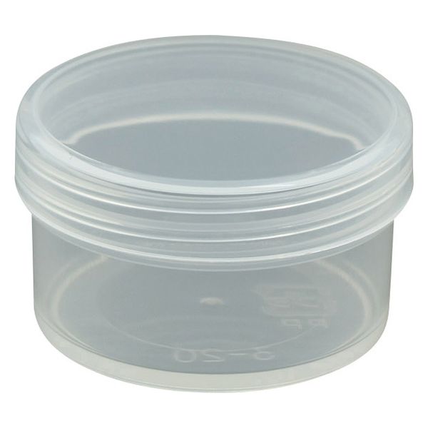 浅井商事 プラ壷 24810002 透明 20ML(100コイリ) 1箱(100入)（直送品）