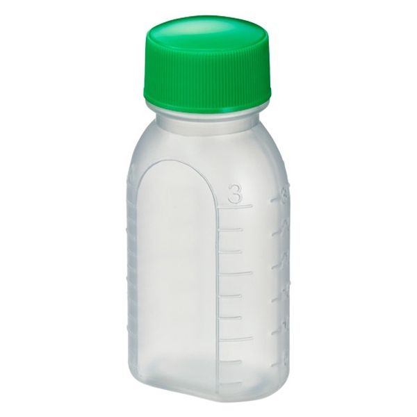 エムアイケミカル 投薬瓶PPB 30mL 凸凹目盛り（滅菌済）少数包装 08285026 キャップ色:緑 30CC（20本入り）1箱（直送品）