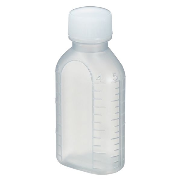 エムアイケミカル 投薬瓶PPB 60mL 凸凹目盛り（滅菌済）少数包装 08285027 キャップ色:白PP 60CC（15本入り）1箱（直送品）