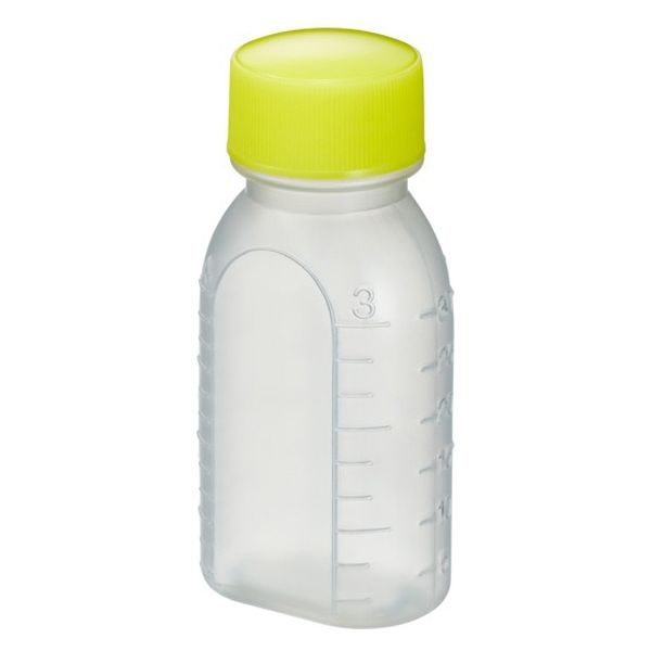 エムアイケミカル 投薬瓶PPB 30mL 凸凹目盛り（滅菌済）少数包装 08285026 キャップ色:黄 30CC（20本入り）1箱（直送品）