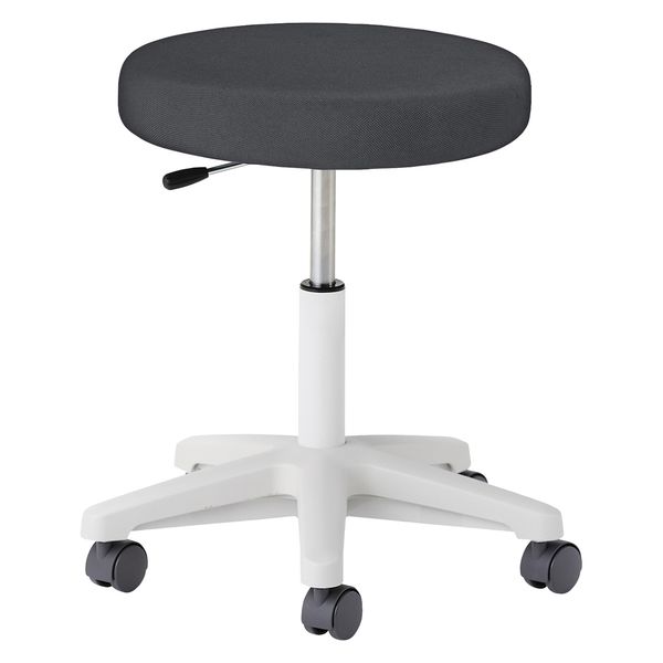 マツヨシ ナースチェア(背なし) 背なし 25256601 ブラック MY-N3245R 1台（直送品）