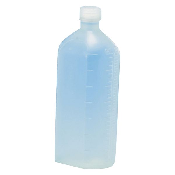 サンケミカル サンケミ 1型投薬瓶 500mL 凸凹目盛り 25282606 キャップ色：白 10008（500CC）50ホン 1箱（50入）（直送品）