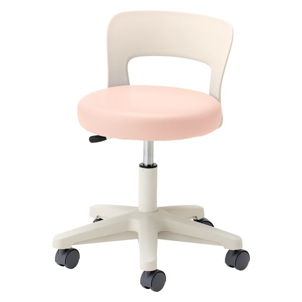 松吉医科器械 マツヨシ ナースチェア(背付) 背付 25256600 ピンク MY-N3240R 1台（直送品）