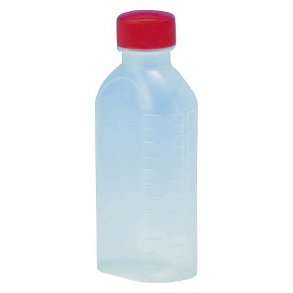 サンケミカル サンケミ 1型投薬瓶 100mL 凸凹目盛り 25282602 キャップ色：赤 10003（100CC）200ホン 1箱（200入）（直送品）