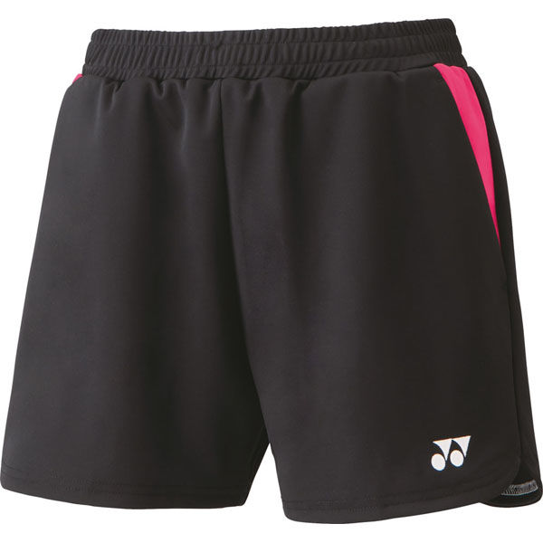 YONEX リンダモデルブラックチェック柄パンツ XO XWFSG10H2 BLACK LABEL シグネチャー360N ロゴバンド 4分丈