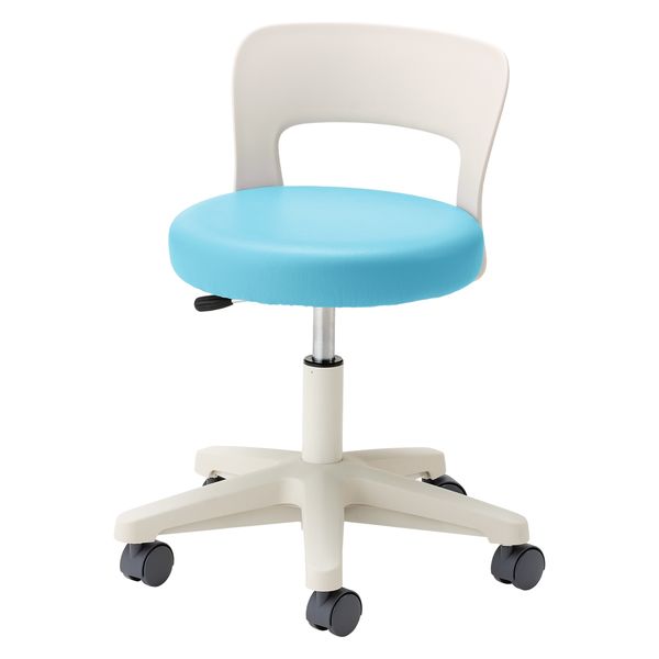 松吉医科器械 マツヨシ ナースチェア(背付) 背付 25256600 ライトブルー MY-N3240R 1台（直送品）