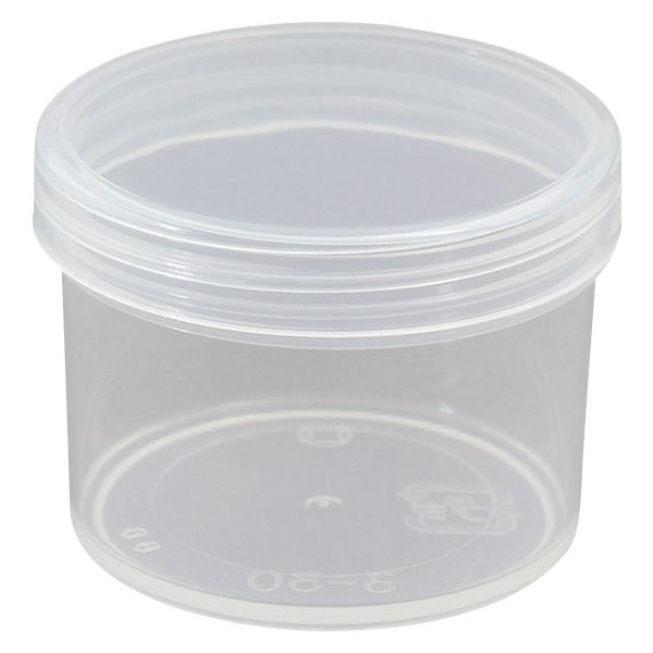 浅井商事 プラ壷 24810003 透明 30ML(100コイリ) 1箱(100入)（直送品）