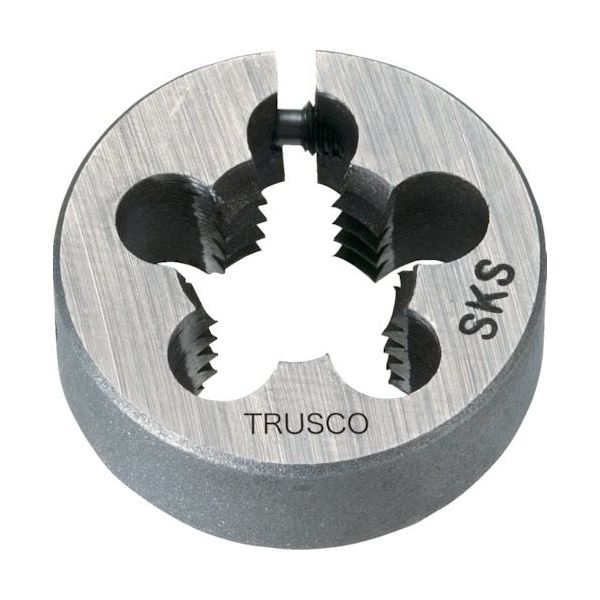 トラスコ中山 TRUSCO 左・アジャスタブル丸ダイス 38径 M5X0.8 (SKS) LT38D-5X0.8 1個 401-8929（直送品）