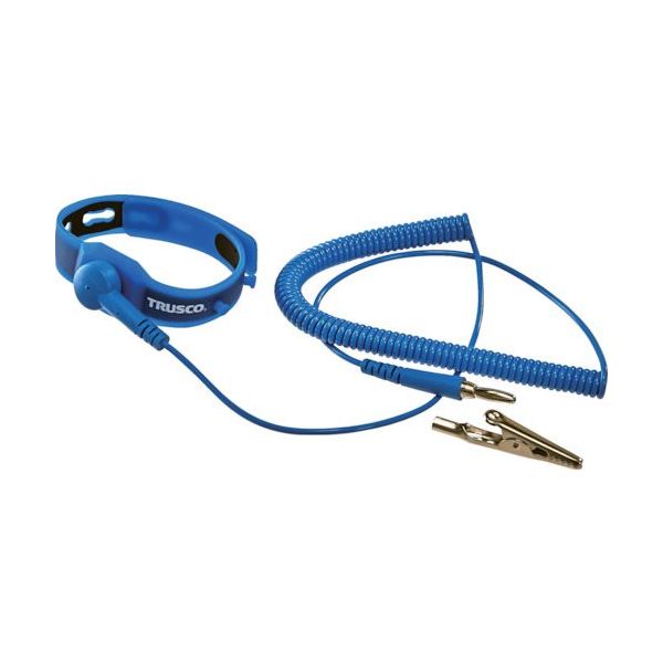 トラスコ中山 TRUSCO クリーンルーム対応リストストラップ(金属アレルギー対応)コード有効長1.8m CRWS-AS 1個（直送品）
