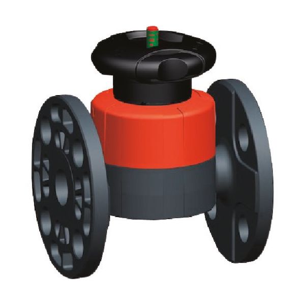 ジョージフィッシャー ジョージフィッシャ 手動ダイヤフラムバルブ PVC/EPDM F式 100A 161317825 1台（直送品）