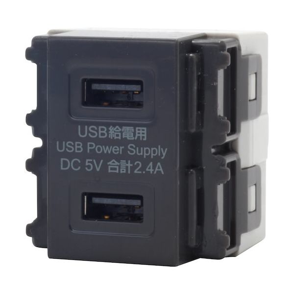 TERADA 埋込USB給電用コンセント USB-R3701DG 1個 455-5942（直送品）