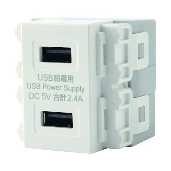 TERADA 埋込USB給電用コンセント USB-R3701W 1個 455-5954（直送品）